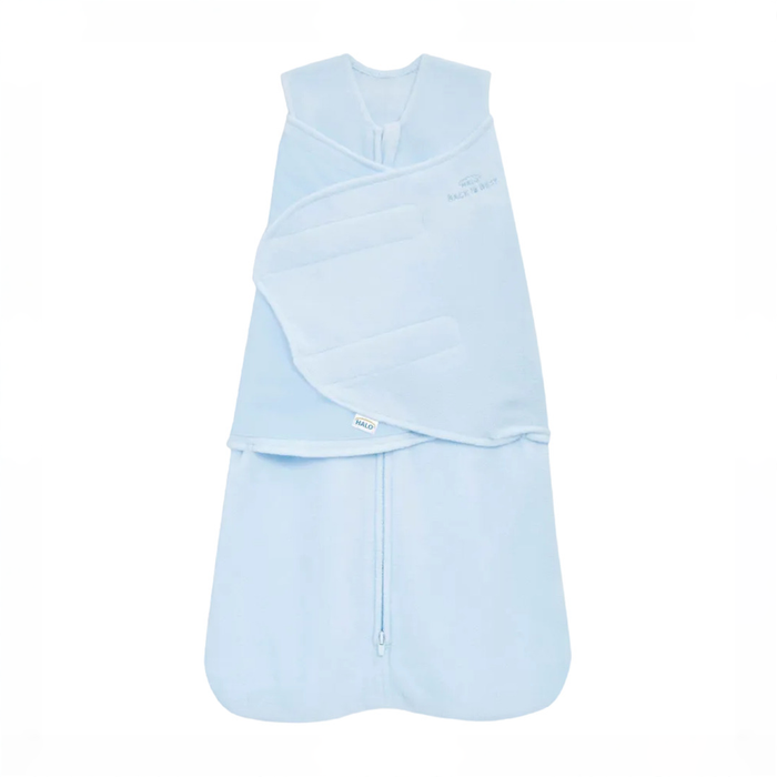 Shop Halo Micro-Fleece Swaddle, Baby Blue, Newborn at GoodBuy Gear