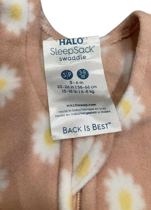 Shop Halo Micro-Fleece Swaddle, Daisy, Small at GoodBuy Gear