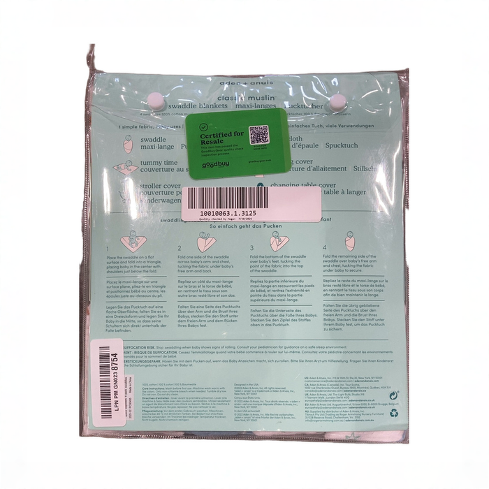 Shop Aden + Anais Cotton Muslin Swaddles Pack of 4, Space Explorers at GoodBuy Gear