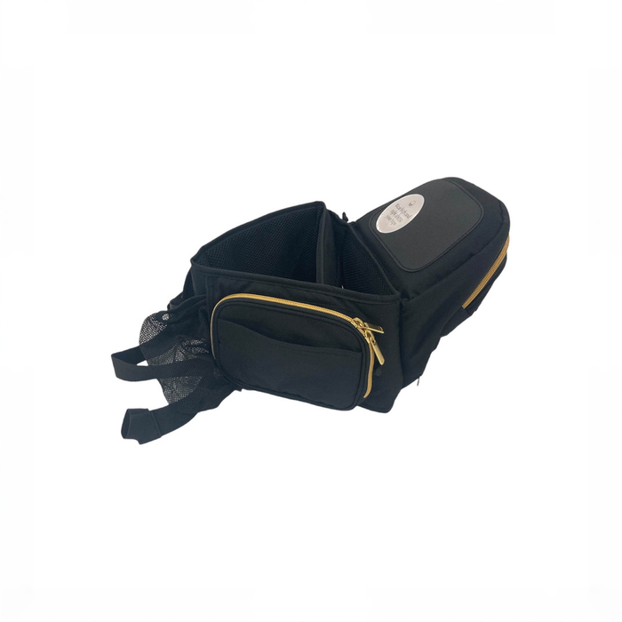 Shop TushBaby Hip Baby Carrier, Black/Gold at GoodBuy Gear