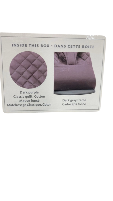 Shop BabyBjorn Bouncer Bliss, Dark Gray Frame, Dark Purple Classic Quilt at GoodBuy Gear