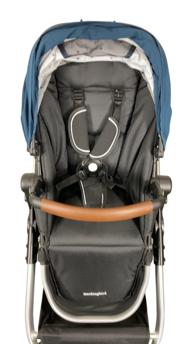 Shop Mockingbird Single to Double 2.0 Stroller, Sea, Watercolor Drops, Silver With Penny Leather, 2025 at GoodBuy Gear