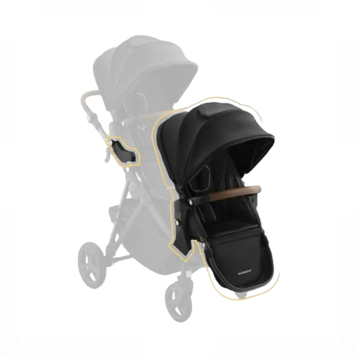 Shop Mockingbird 2nd Seat Kit 3.0, Charcoal with Penny Leather, Solid Black at GoodBuy Gear