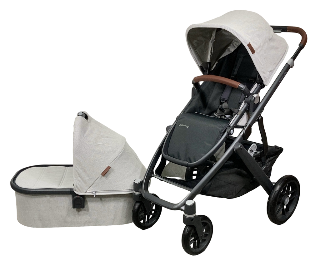 UPPAbaby VISTA V2 Stroller, 2024, Anthony (White & Grey Chenille)