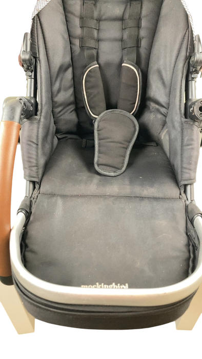 Shop Mockingbird 2nd Seat Kit with Extendable Canopy, Bloom, Silver With Penny Leather, Watercolor Drops at GoodBuy Gear