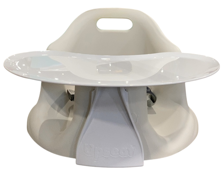 Shop Upseat Baby Floor & Booster Seat with Tray, Coconut (White) at GoodBuy Gear