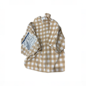 Shop Halo Micro-Fleece Swaddle, Gingham Tan, Newborn at GoodBuy Gear