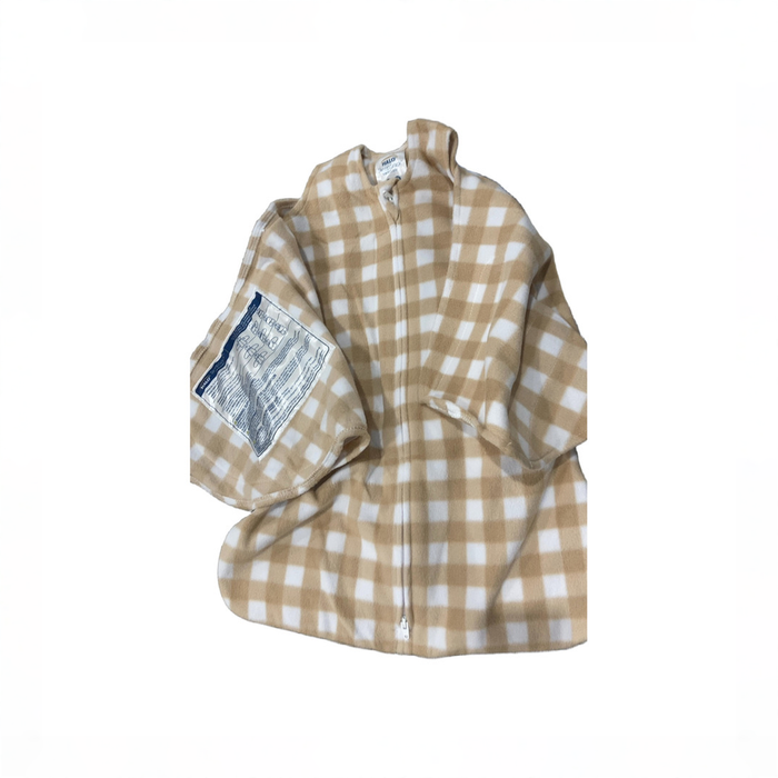 Shop Halo Micro-Fleece Swaddle, Gingham Tan, Newborn at GoodBuy Gear