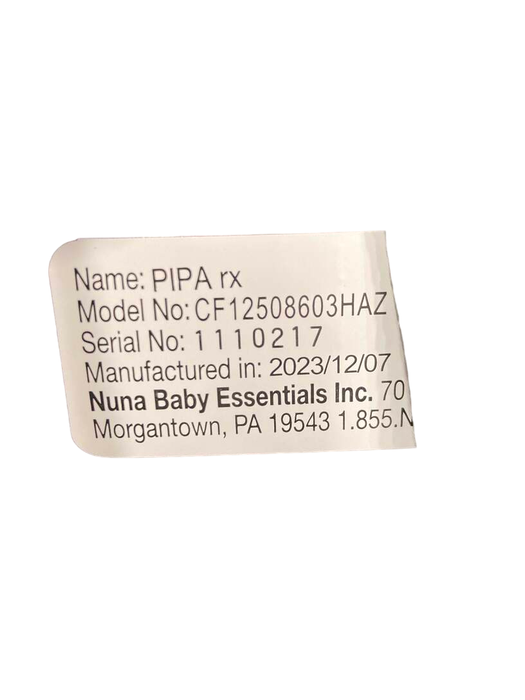 Nuna PIPA rx Infant Car Seat with RELX Base, Hazelwood, 2023