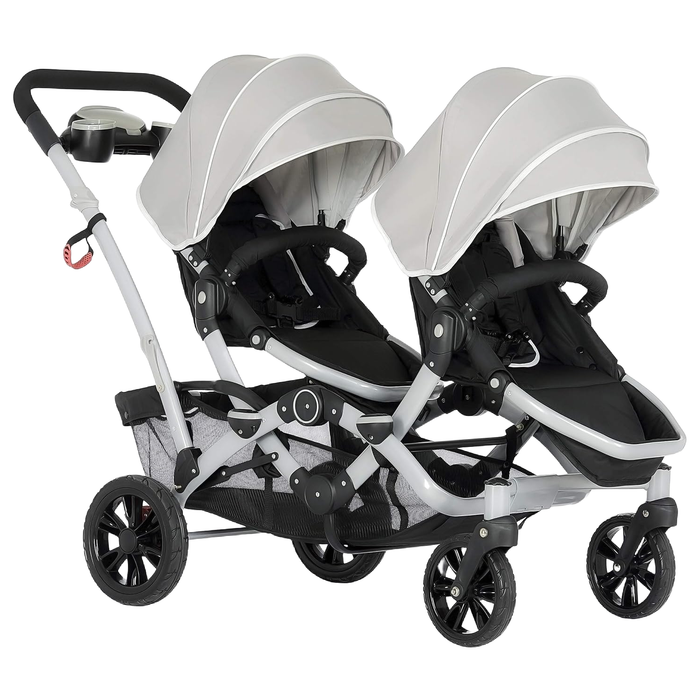Shop Dream On Me Track Tandem Stroller Face to Face Edition, 2025, Light Grey at GoodBuy Gear