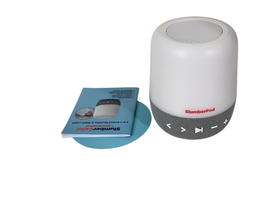 Shop SlumberPod SlumberCalm 2 in 1 Sound Machine & Night Light, White/Gray at GoodBuy Gear