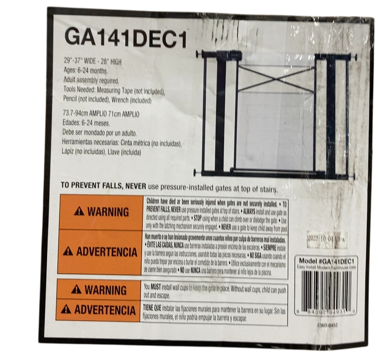 Shop Safety 1st Easy Install Modern Farmhouse Gate, White at GoodBuy Gear