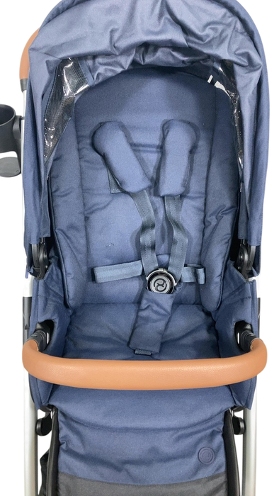 Shop Cybex Talos S Lux Stroller, 2020, Ocean Blue (Silver Frame) at GoodBuy Gear