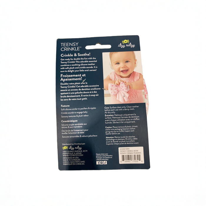 Shop Itzy Ritzy Crinkle Bow Teether, Pink at GoodBuy Gear