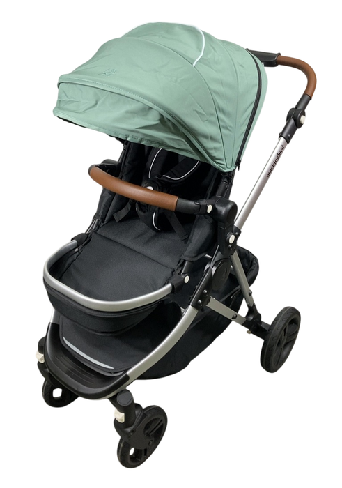 Shop Mockingbird Single to Double 2.0 Stroller, 2024, Sage, Silver With Penny Leather, Watercolor Drops at GoodBuy Gear