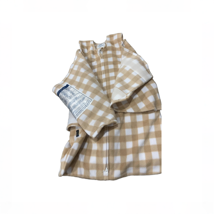 Shop Halo Micro-Fleece Swaddle, Gingham Tan, Newborn at GoodBuy Gear