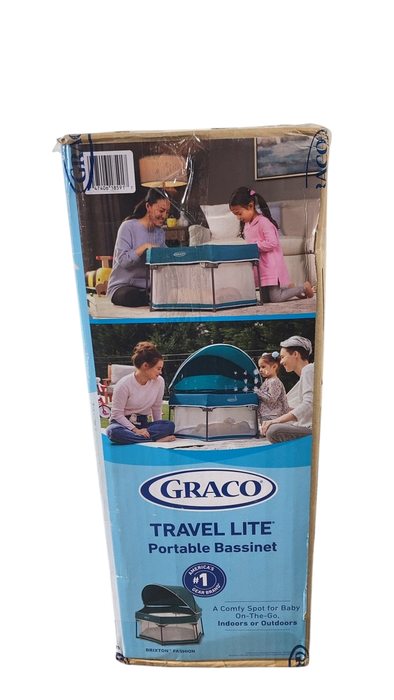Shop Graco Travel Lite Portable Bassinet, Brixton Fashion at GoodBuy Gear