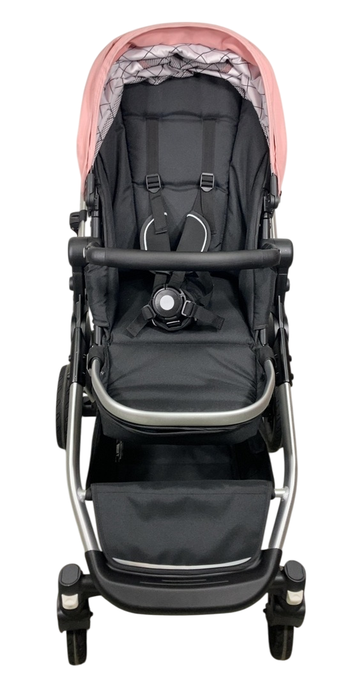 Shop Mockingbird Single to Double 2.0 Stroller, Bloom, Windowpane, Silver With Black Leather, 2024 at GoodBuy Gear