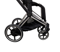 Shop Cybex E-PRIAM Stroller Frame Only, 2021, Chrome With Black Details, without Battery at GoodBuy Gear