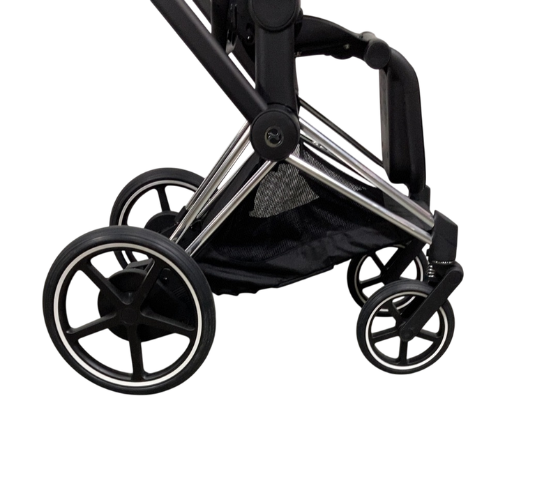Shop Cybex E-PRIAM Stroller Frame Only, 2021, Chrome With Black Details, without Battery at GoodBuy Gear