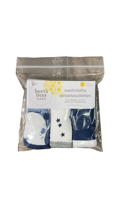 Shop Burt's Bees Baby Washcloths 3 Pack, Hello Moon! at GoodBuy Gear