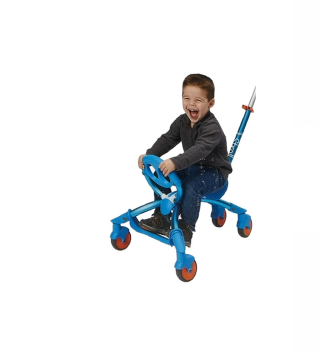 Shop YBIKE Pewi Stroll Ride On Toy with Push Handle, Blue at GoodBuy Gear