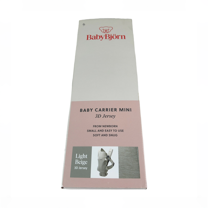 Shop BabyBjorn Baby Carrier Mini, Light Beige 3D Jersey at GoodBuy Gear