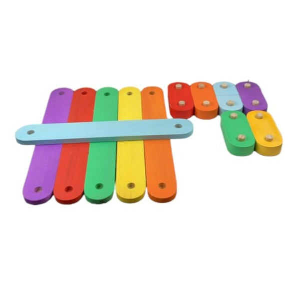 Autirinee Balance Beam, 6 pieces, Multicolor