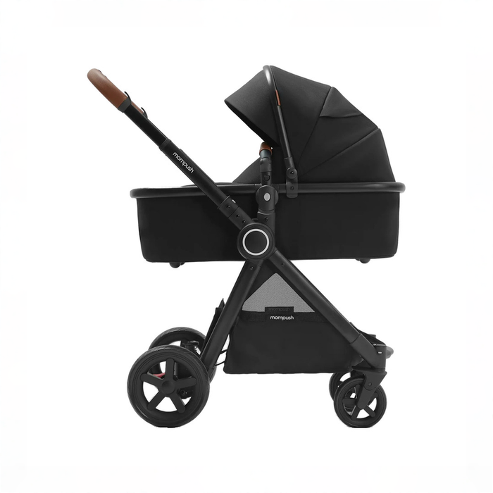 Shop Mompush Ultimate 2 Baby Stroller with Bassinet, 2025, Black with Black Frame at GoodBuy Gear