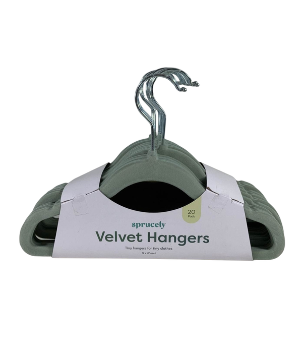 Shop Sprucely Velvet Hangers 20 Pack, Sage at GoodBuy Gear