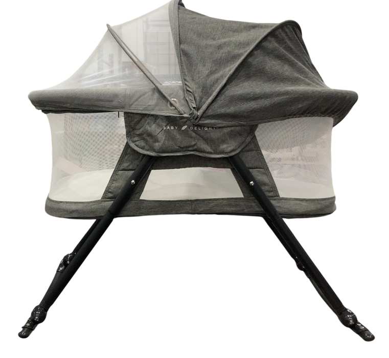 Shop Baby Delight Go With Me Slumber Deluxe Portable Rocking Bassinet, Charcoal Tweed at GoodBuy Gear