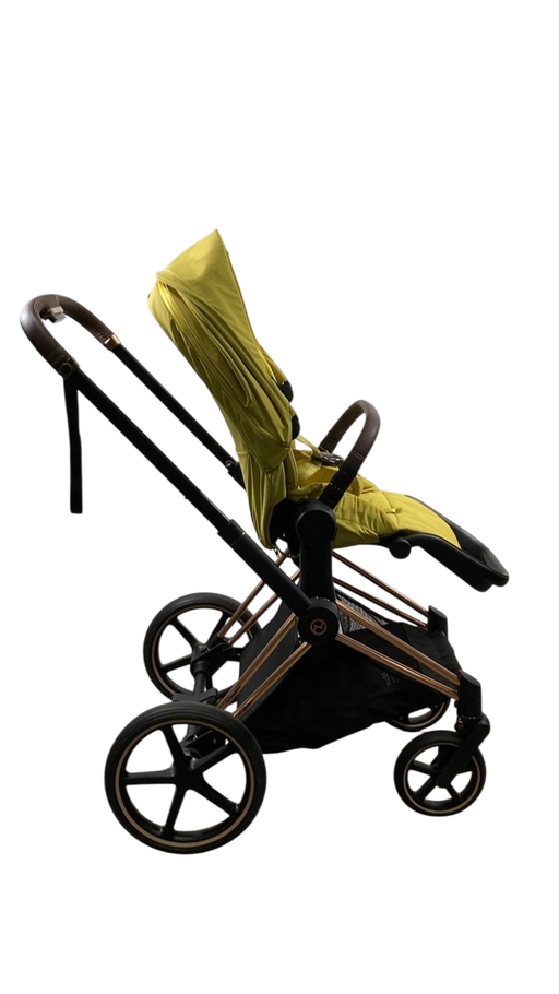 Shop Cybex PRIAM Stroller, 2022, Mustard Yellow, Rosegold at GoodBuy Gear