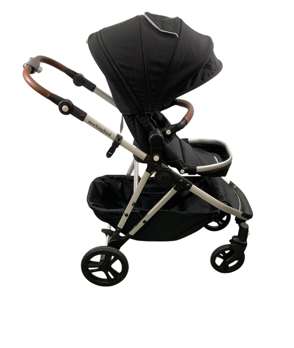 Shop Mockingbird Single to Double 2.0 Stroller, 2025, Black, Silver With Penny Leather, Windowpane at GoodBuy Gear