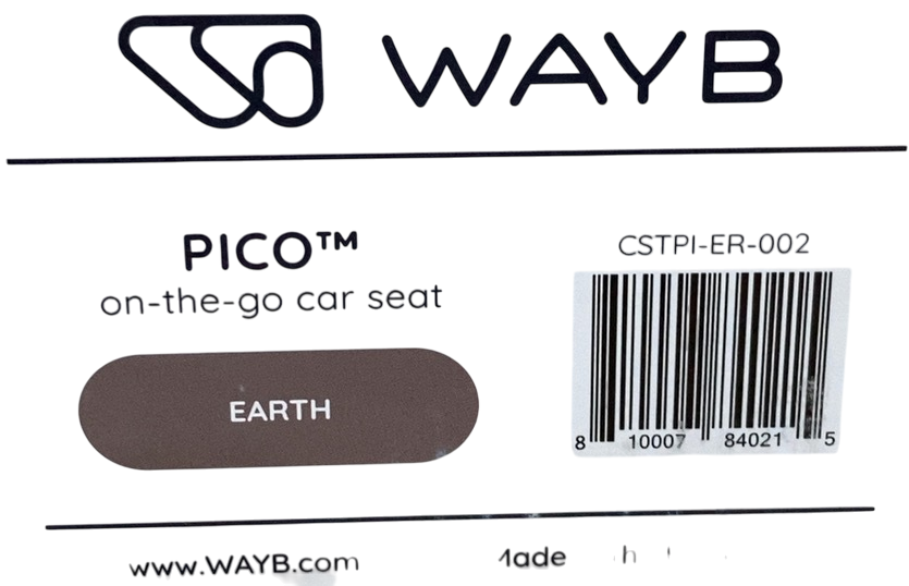 Shop WAYB Pico Portable Car Seat, 2024, Earth at GoodBuy Gear