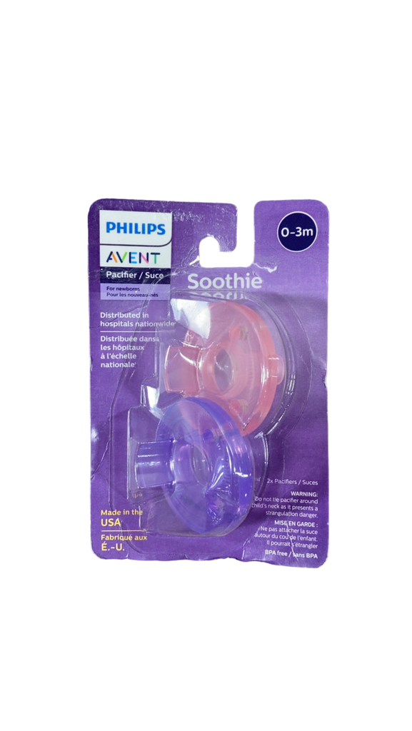 Philips Avent Soothie Pacifiers, 2pk, Pink/Purple