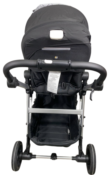 Shop Mockingbird Single to Double 2.0 Stroller, 2024, Black, Silver With Black Leather, Windowpane at GoodBuy Gear