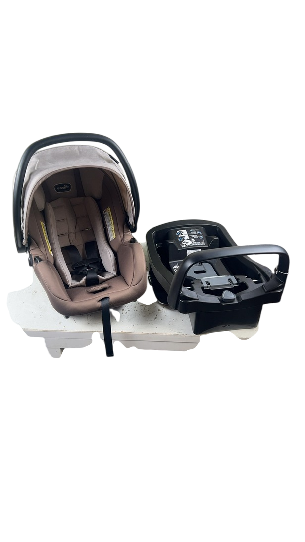 Evenflo LiteMax Infant Car Seat with Anti-Rebound Bar, Desert Tan, 2024