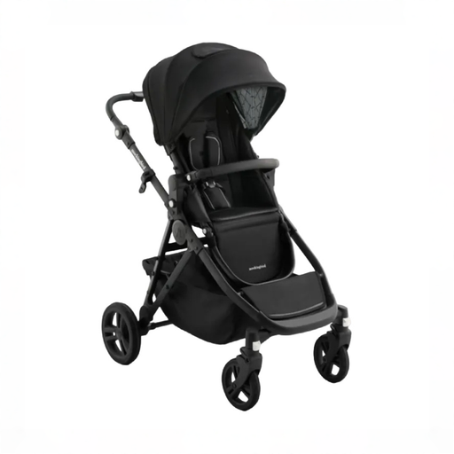 Shop Mockingbird Single to Double 3.0 Stroller, 2025, Black Windowpane, Charcoal with Black Leather at GoodBuy Gear