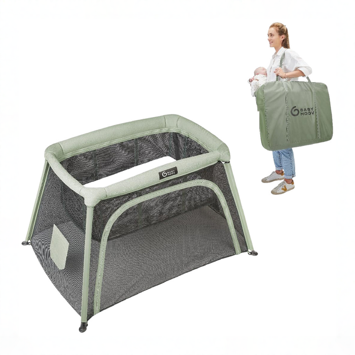 Shop Babymoov Travel Crib and Bed 3-in-1 Moov and Comfy, Sage Black at GoodBuy Gear