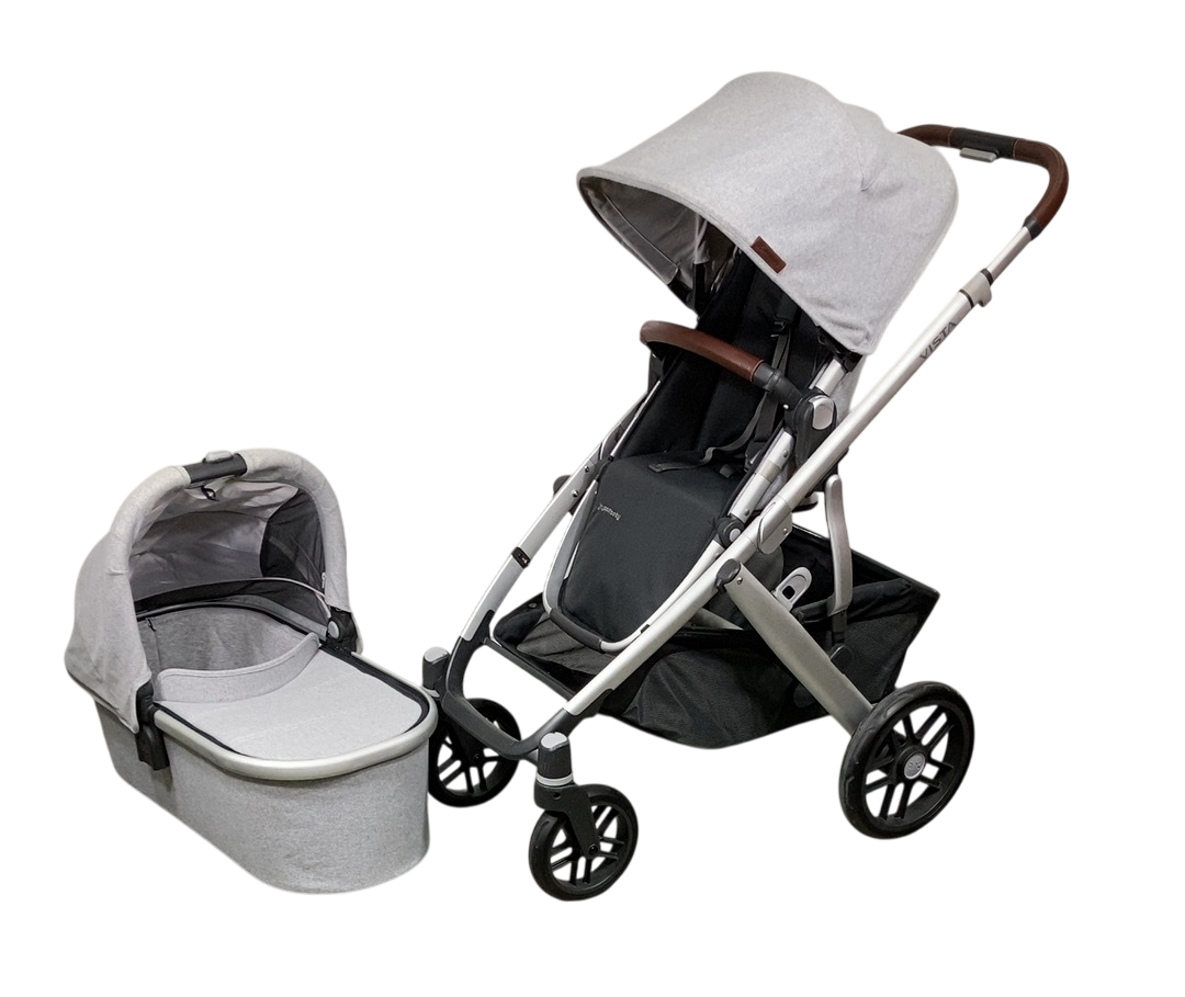 uppababy vista v2 stella grey brushed melange UPPAbaby VISTA V2 Stroller, 2021, Stella (Grey Brushed Melange)