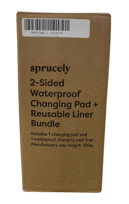 Shop Sprucely 2-Sided Waterproof Changing Pad + Reusable Liner, White at GoodBuy Gear