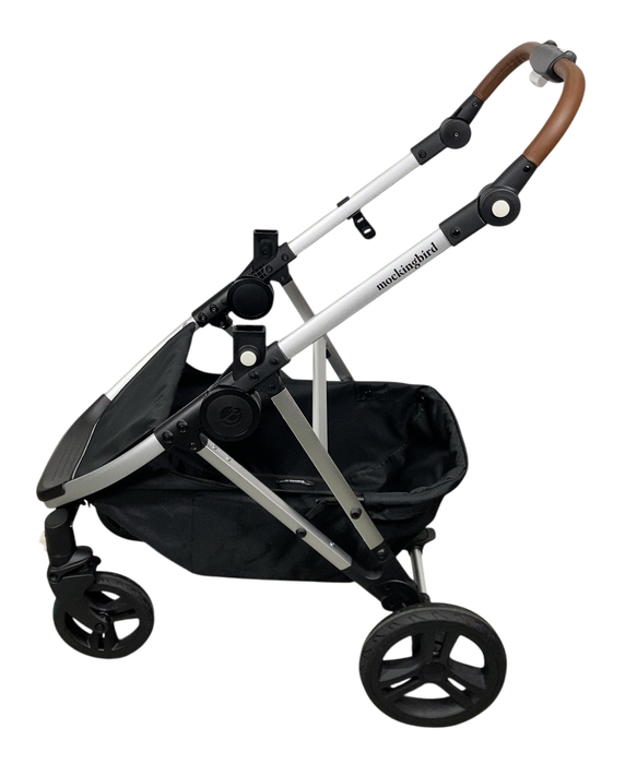 Shop Mockingbird 2.0 Single to Double Stroller Frame, Silver With Penny Leather, 2024 at GoodBuy Gear