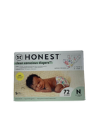 used Honest Company Club Box Diapers, NB 72, Rose Blossom + Tutu Cute