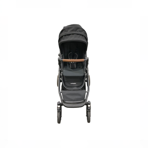 Shop Mockingbird Single to Double 3.0 Stroller, 2025, Charcoal with Penny Leather, Solid Black at GoodBuy Gear
