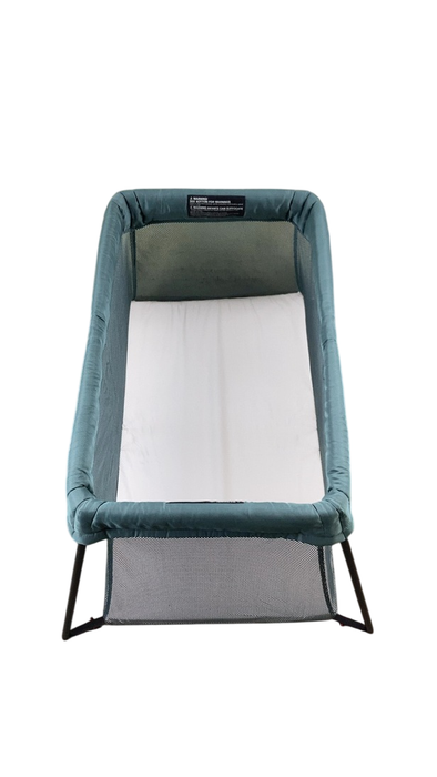 Shop BabyBjorn Travel Crib Light Bundle with Fitted Sheet, Dark Green at GoodBuy Gear