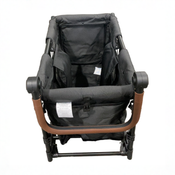 Shop Wonderfold W2 Luxe Multifunctional Double Stroller Wagon, 2025, Black Frame with Brown Handlebar, Volcanic Black Fabric at GoodBuy Gear