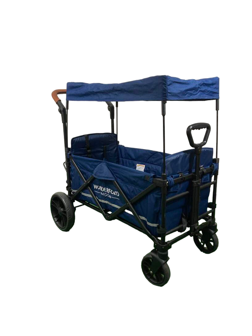 used Wonderfold X2 Push + Pull Double Stroller Wagon, 2022, Navy