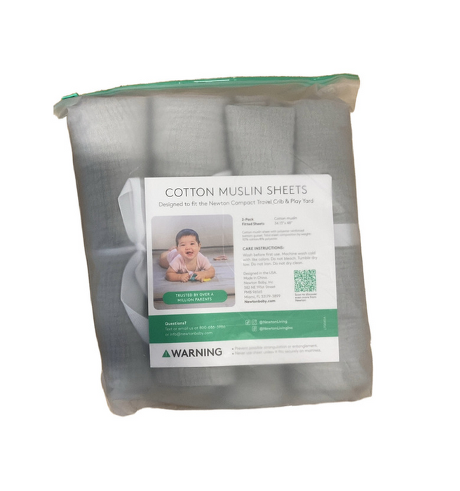 Shop Newton 2 Pack Travel Crib & Play Yard Sheets, Twilight Grey at GoodBuy Gear