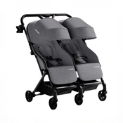 Shop Mompush Lithe Double Stroller, 2026, Grey at GoodBuy Gear