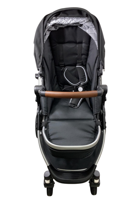 Shop Mockingbird Single to Double 2.0 Stroller, 2024, Black, Silver With Penny Leather, Windowpane at GoodBuy Gear